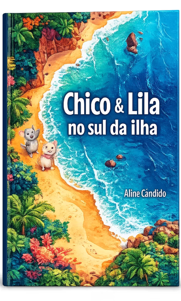 capa do livro infantil chico e lila no sul da ilha